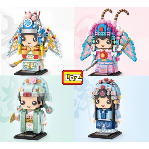 LOZ MINI Blocks Kids Building Toys Girls Puzzle Chinese Opera Elder Gift 1541 1542 1543 1544 no box