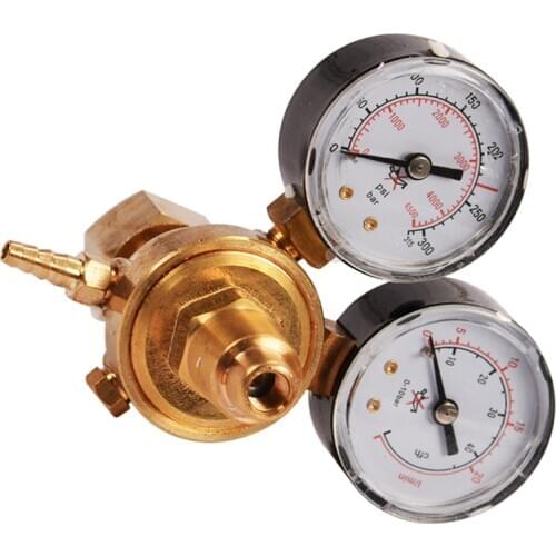 Mini Argon CO2 Gas Bottle Pressure Regulator MIG TIG Welding Flow Meter Gauge W21.8 1/4 Thread 0-20 mpa Regulator