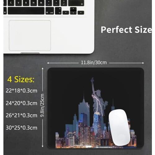 Lightning New York Mouse Pad DIY Print Cushion Lightning New York Billy Joel State Of Mind Statue Liberty Usa