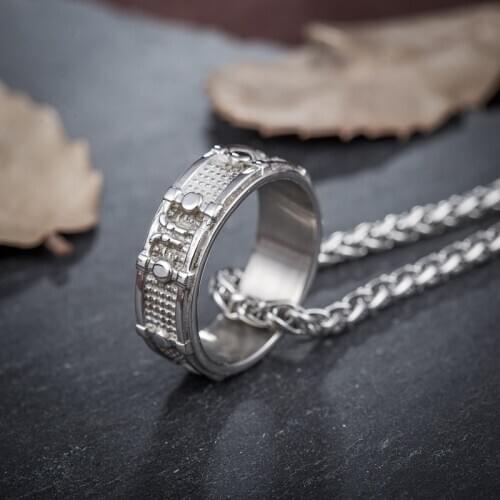 Mens Pendant Necklace For Men Rockers Jazz Band Drum Drummers Snare drum Stainless Steel erkek kolye colar masculino Jewellery