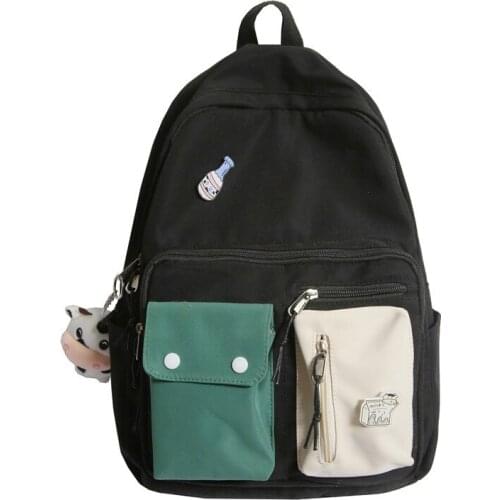 New Simple Fashion Junior High School Students' Schoolbag Multi-Function Computer Bag