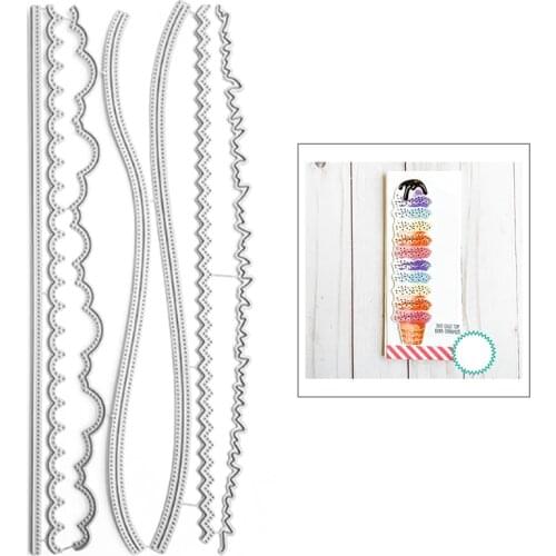 2021 New Edge Metal Cutting Dies For DIY Making Lace Cloud Paper Greeting Card Background Scrapbooking Album No Clear Stamps Set