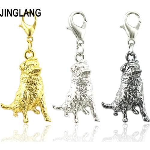 JINGLANG Dog Pendant Charm fit Girls Charm Bracelet Jewelry 50 Pieces