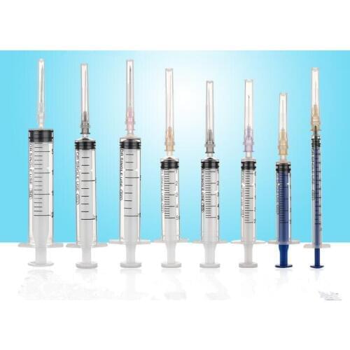 10pc 1ml 2ml 5ml Syringe Plastic Sterile Syringe With Sharp End Tip Needle And Storage Crimp sealed Cap For Dispensing Adhesives