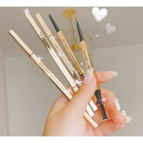 Triangle Eyebrow Pencil Brown Black Eyebrow Long Lasting Waterproof Paint Tattoo Gray Eye Brow Pen With Brush Makeup Tools