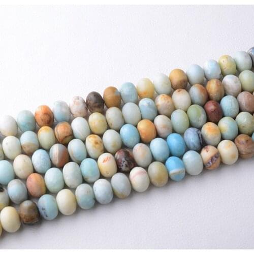 Womens Natural Amazonite Faceted Loose Beads 15.5'' Per Strand Size 14x18mm