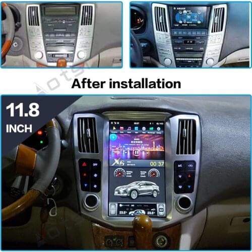 11.8 " Vertical Tesla PX6 Android 9 CARPLAY Car Radio Multimedia Player For Lexus RX/Toyota Harrier 2003+ Car GPS Navigation DSP