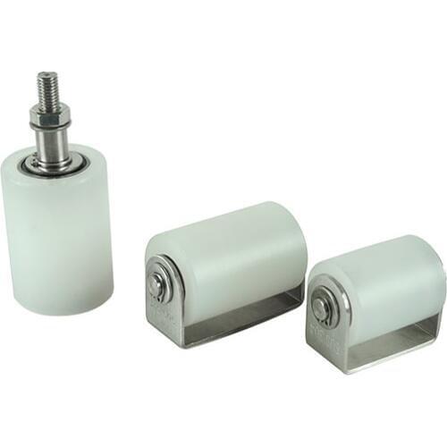 304 stainless steel bracket nylon pulley roller sliding door upper wheel sliding door clip wheel guide hanging wheel track wheel