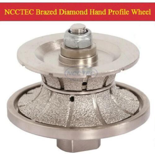 [65mm*10mm ] diamond Brazed hand profile shaping wheel NBW V6510 FREE shipping M12 thread ROUTER BIT FULL BULLNOSE 10mm V10