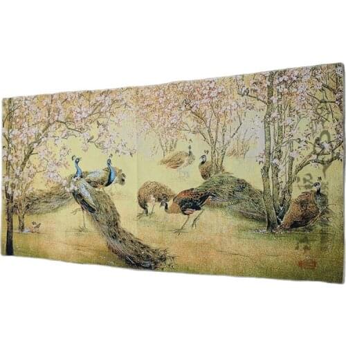 Antique embroidery, brocade painting, living room, bedroom decoration, rich painting, silk Thangka