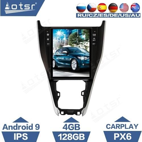 Tesla Style Screen Android 9 PX6 Car Player For Toyota Harrier XU60 2013 - 2020 GPS Navigation Radio DSP CarPlay Autostereo 128G