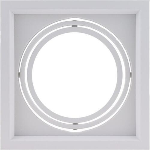 White Square Recessed Downlight Fitting Hole Ceiling AR111 Fitting Aluminum Led Ceiling Spot Down Light Indoor Housing