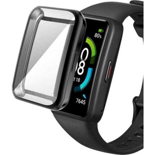 Watch Case Screen Protector Bumper Tempered Glass Suitable For Huawei Glory Bracelet 6 All-Inclusive HONOR Band 6 Electroplating