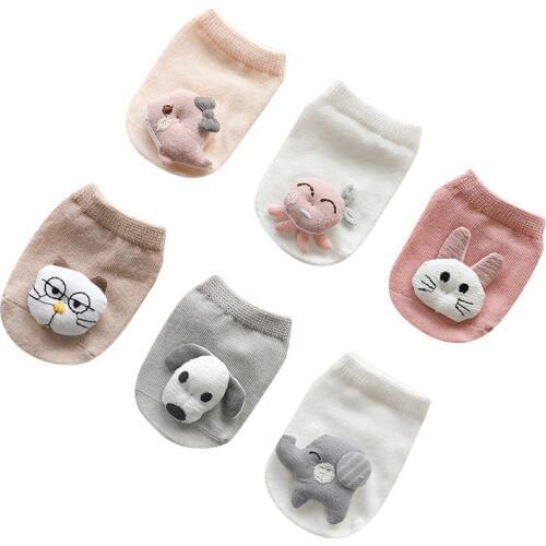 Baby Socks Spring and Summer Three-dimensional Animal Cartoon Socks Boys and Girls Non-slip Socks Baby Floor Socks 0-2 Years Old