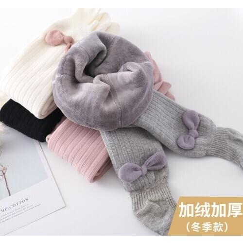 4pc/lot 2020 Baby Autumn Winter Tights Hot Baby Toddler Kid Girl Warm Thick Stockings Cotton Warm Pantyhose Solid Color Tight