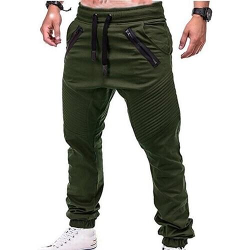 Men Casual Joggers Pants Solid Thin Cargo Sweatpants Male Multi-pocket Trousers New Mens Sportswear Hip Hop Harem Pencil Pants
