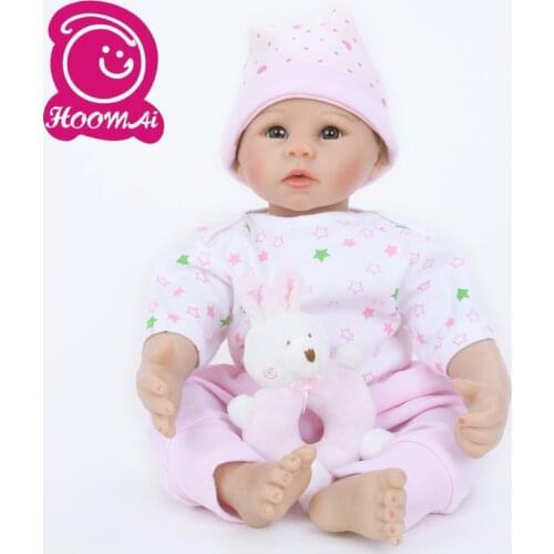Exclusive Bebe Reborn Doll Soft Silicone Cotton Body 45CM Lifelike Realistic Baby Toy Cute Doll For Kids Christmas Gifts 18 Inch