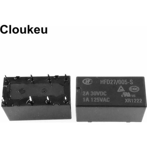 HFD27-005-S 5V 2A 4078 Relay DIP8 JRC-27F-005-S