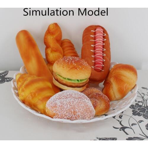 1pcs Artificial Foods Bread Decorations Model Fruit Soft Bread Fake Cake Bakery Photography Props Fruit Party Christmas Decor