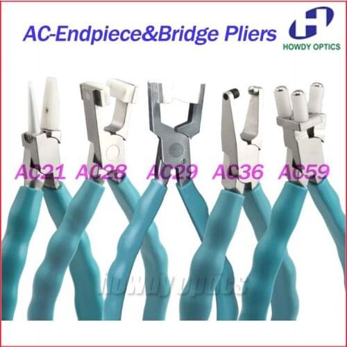 Quality Glasses AC-Endpiece&Bridge Plier Anti-slip Rubber Handle Eyeglass Plier AC21 AC28 AC29 AC36 AC59 Free Shipping