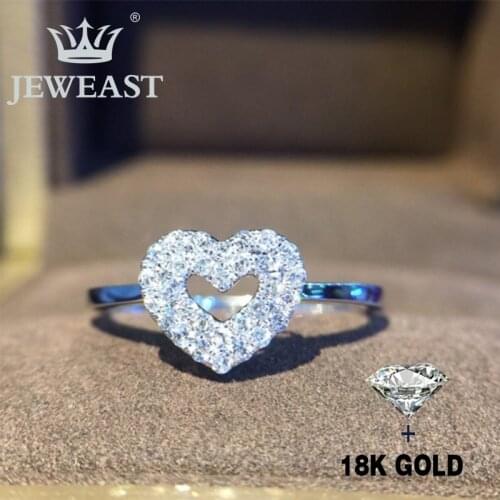 Natural Diamond 18K Gold Pure Gold Ring Beautiful Gemstone Ring Good Upscale Trendy Classic Party Fine Jewelry Hot Sell New 2019
