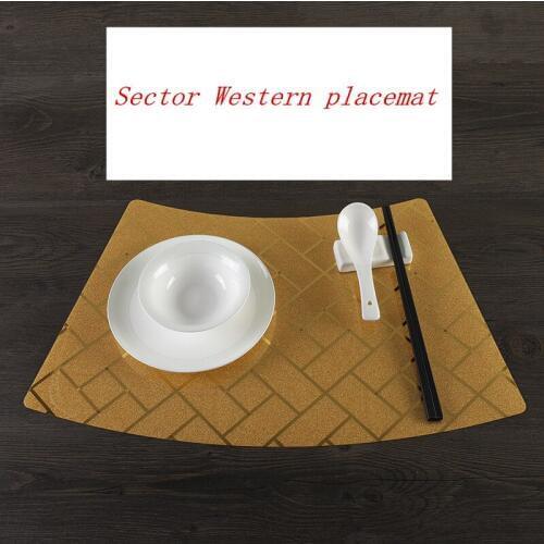 Round table placemat sector Brick placemat eco-friendly PVC plastic table mat Bowl mat Coaster waterproof oilproof tablecloths
