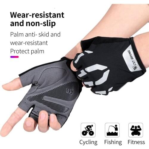 Summer Cycling Bicycle Half Finger Non-slip Gloves Shockproof Breathable MTB Road Bike Gloves Men Women Cycling Equipment