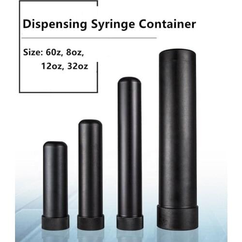 Metal Dispensing Syringe Container Glue Adhesive Syringe Barrel Packaging Tube 6oz 8oz 12oz 32oz