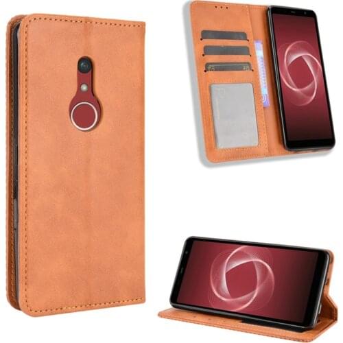 Suitable for arrows Be4 Plus anti-drop magnetic card mobile phone case, F-41B clamshell leather retro luxury wallet case