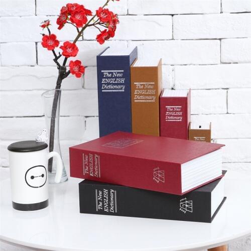 Size M 4/Color Password Hidden Box Security Home Office Jewelry Phone Safe Box English Dictionary Strongbox Steel