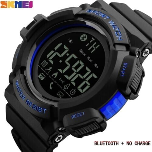 SKMEI Fitness Tracker Smartwatch Men Call Remind Calorie Bluetooth Mens Smart Watches No Charge Sport Male Electronic Hour 1245