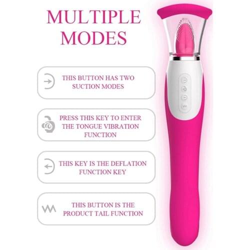 Nipple Sucking Vibrator Tongue Licking G-spot Sex Toys Oral Sucker Clitoral Adult Masturbator Products For Woman anal Stimulator