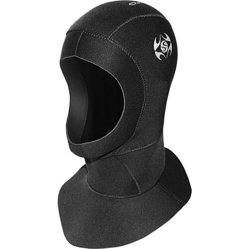 SLINX SIN 3mm Thermal Neoprene Diving Hood With Shoulder Snorkeling Equipment Hat Cap Winter Swim Warm Wetsuit Spearfishing