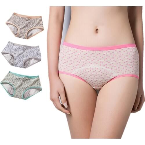 New Pattern Woman Panties Pure Cotton Printing Around In Waist Physiology Waterproof Antibiosis Ma'Am Underpants