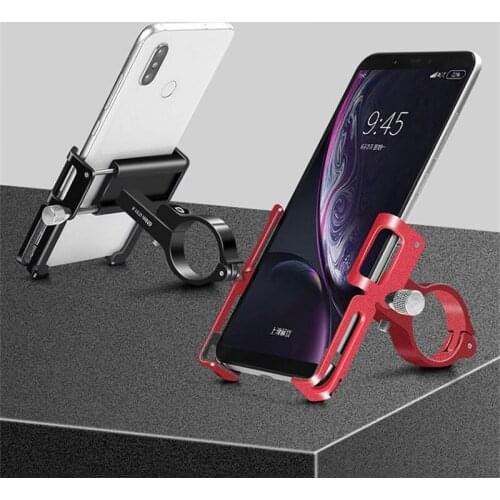 Universal Aluminum Alloy Bike Bicycle Phone Holder Racks Cellphone Holder Bike Handlebar Clip Stand GPS Mount Bracket Cage