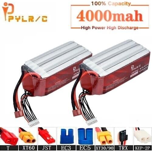 High Rate 22.2v 4000mAh Lipo Battery For RC Helicopter Parts 6s Lithium battery 22.2v 50C RC Cars Airplanes Drone Battery T/XT60