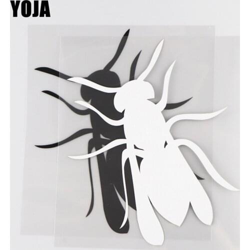 YOJA 15.8×13.4CM Cartoon Animals Fashion Wasp Vinyl Decal Car Stickers Black/Silve0r 19C-0148