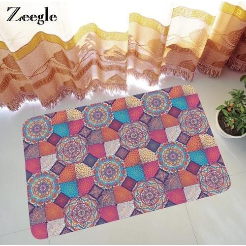 Zeegle Door Mat Geometric Pattern Floor Area Rug Home Front Door Entry Welcome Mat Carpet Outdoor Funny Doormat For Entrance