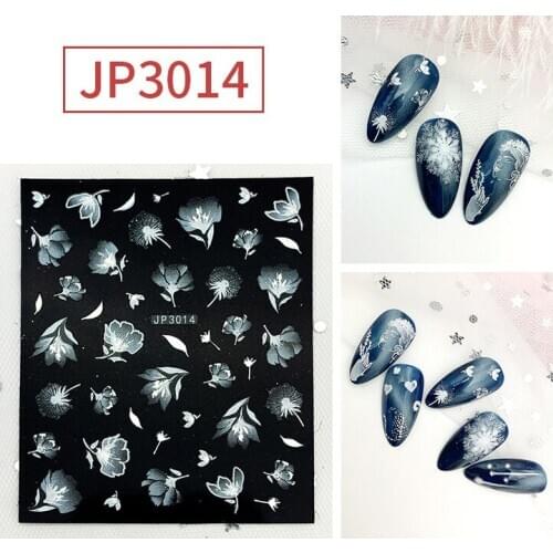 1pc 3D Holographic Ballet Girl Butterfly Designs Nail Sticker Sparkly DIY Decal for Manicure Nail Decals Art Manicure Decor