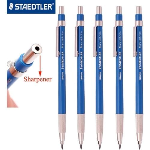1 Uds. STAEDTLER 780 C lápices mecánicos + juego de borrador papelería escolar lápiz de metal mecánico Rod con sacapuntas 2,0mm