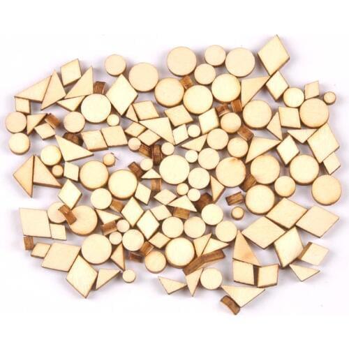 100Pcs/set Wood Slices For Home Decor DIY Crafts Scrapbook Accessories Handmade Wooden Ornament Embellishment 5-10mm M1924