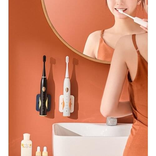 2Pcs Gravity Sensor Electric Toothbrush Holder Couple Suit No Trace Bracket Wall Mounted Save Space Bathroom Accessories