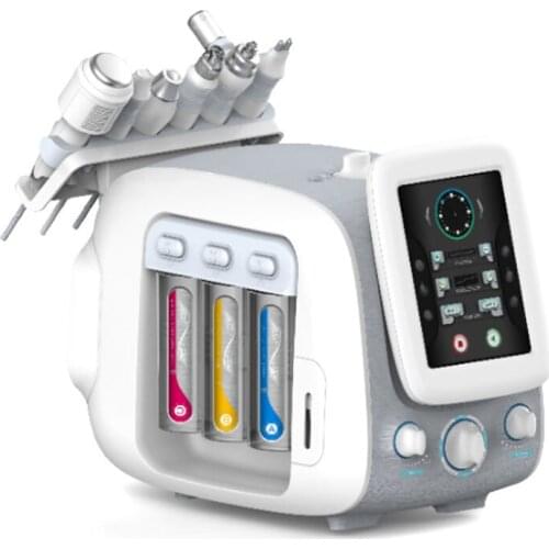 2021 Portable Spray Oxygen Injector 6 in1 H2O2 Hydrogen Aqua Dermabrasion Water Facial Treatment Machine