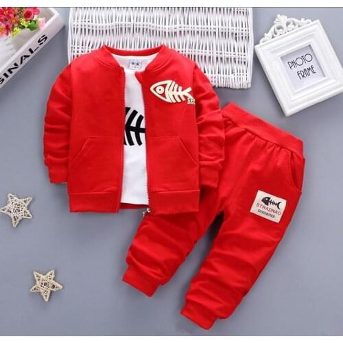 Baby Boys Girls Autumn Spring cartoon Suits 2017 Infant/Newborn Clothes Sets Kids Vest+T Shirt+Pants 3 Pcs Sets Children Suits