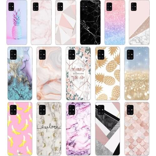347FG pink white blue marble Soft Silicone Tpu Cover Case for Samsung Galaxy A20 A20E A20S A40 A31 A41 A51 A71 case
