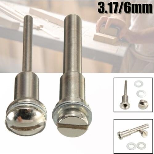 5Pcs 3.17/6mm Steel Mandrel Dremel Screw Mandrel Shank Cut-off Wheel Dremel Mandrel For Dremel Rotary Tool Electric Grinding