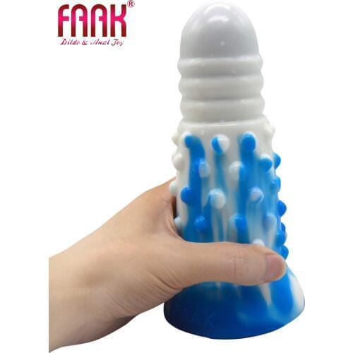 FAAK G-spot Vaginal Anal Oral Manual Sucker Male Anal Plug Female Masturbation Dildo Large Particle Manual Anal Expander Shop
