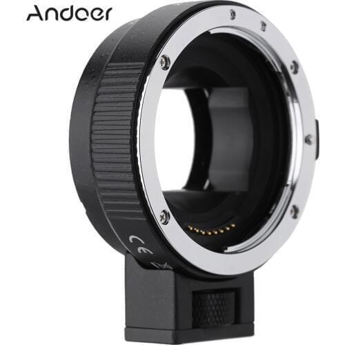 Andoer EF-NEXII Auto Focus AF Lens Adapter Ring Anti-Shake for Canon EF EF-S Lens to use for Sony NEX E Mount Camera Full Frame