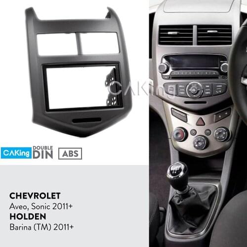 Car Fascia Radio Panel for CHEVROLET Aveo, Sonic / HOLDEN Barina (TM) 2011+ Dash Fitting Kit Install Facia Face Plate Bezel Trim