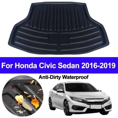 Car Auto Rear Boot Cargo Liner Trunk Floor Mat Carpets Tray Mats Pad Mat Carpet Fits For Honda Civic Sedan 2016 2017 2018 2019